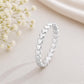925 Sterling Silver Heart Eternity Ring, Minimalist Stackable Love Band