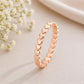 925 Sterling Silver Heart Eternity Ring, Minimalist Stackable Love Band