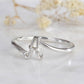 Sterling Silver Initial A Ring, Minimalist Cursive Alphabet Band, Stackable Name Jewelry