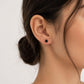 925 Sterling Silver Princess Cut Black CZ Square Stud Earrings, Minimalist Everyday Jewelry