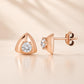 925 Sterling Silver Triangle CZ Stud Earrings, Minimalist Geometric Everyday Jewelry