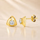 925 Sterling Silver Triangle CZ Stud Earrings, Minimalist Geometric Everyday Jewelry