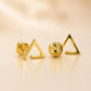 925 Sterling Silver Open Triangle Stud Earrings, Minimalist Geometric Modern Studs