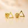 925 Sterling Silver Open Triangle Stud Earrings, Minimalist Geometric Modern Studs