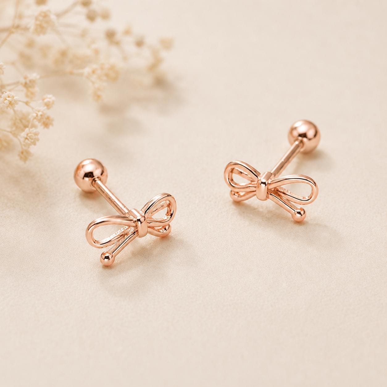 925 Sterling Silver Bow Stud Earrings, Minimalist Dainty Everyday Jewelry