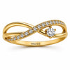 Sterling Silver Infinity Ring with CZ, Minimalist Engagement Promise Band