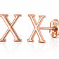 Sterling Silver Letter X Stud Earrings, Minimalist Alphabet Personalization Jewelry