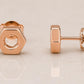 Sterling Silver Hex Nut Stud Earrings, Minimalist Geometric Industrial Jewelry