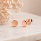 925 Sterling Silver Circle Stud Earrings, Minimalist Disc, Everyday Jewelry