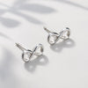 925 Sterling Silver Infinity Stud Earrings, Minimalist Symbol, Everyday Unisex Jewelry