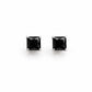 925 Sterling Silver Princess Cut Black CZ Square Stud Earrings, Minimalist Everyday Jewelry