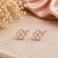 925 Sterling Silver CZ Flower Stud Earrings, Dainty Floral Minimalist Sparkle