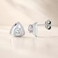 925 Sterling Silver Triangle CZ Stud Earrings, Minimalist Geometric Everyday Jewelry