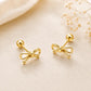 925 Sterling Silver Bow Stud Earrings, Minimalist Dainty Everyday Jewelry
