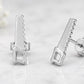 Sterling Silver Saw Stud Earrings, Minimalist Carpenter Jewelry, Industrial Tool Design