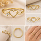 Sterling Silver Heart Ring, CZ Infinity Band, Dainty Love Promise Ring