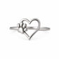 Sterling Silver Paw Heart Ring, Pet Memorial Jewelry, Minimalist Animal Lover Gift