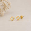 925 Sterling Silver Open Square Stud Earrings, Minimalist Geometric Jewelry