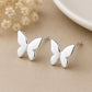 Sterling Silver Butterfly Stud Earrings: Minimalist Insect Jewelry