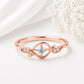 925 Sterling Silver Moissanite Leaf Vine Ring, Nature Inspired Minimalist Engagement