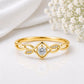 925 Sterling Silver Moissanite Leaf Ring, Nature Inspired Floral Vine Band