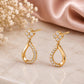 Sterling Silver CZ Teardrop Dangle Earrings, Floral Studs, Dainty Sparkle, Elegant Feminine Jewelry