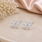 925 Sterling Silver Open Flower Stud Earrings, Minimalist Floral Everyday Jewelry