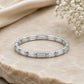 Sterling Silver Emerald Cut CZ Full Eternity Wedding Band, Stackable Anniversary Ring