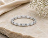 Sterling Silver Emerald Cut CZ Full Eternity Wedding Band, Stackable Anniversary Ring