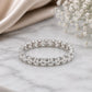 925 Sterling Silver Round CZ Full Eternity Band, Stackable Anniversary Bridal Ring