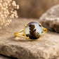 Shazar Dendrite Agate Statement Ring, Sterling Silver Nature Jewelry