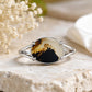 Shazar Dendrite Agate Ring, Oval Sterling Silver Nature Statement Ring