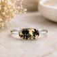 Shazar Dendrite Agate Ring, Sterling Silver Landscape Nature Jewelry