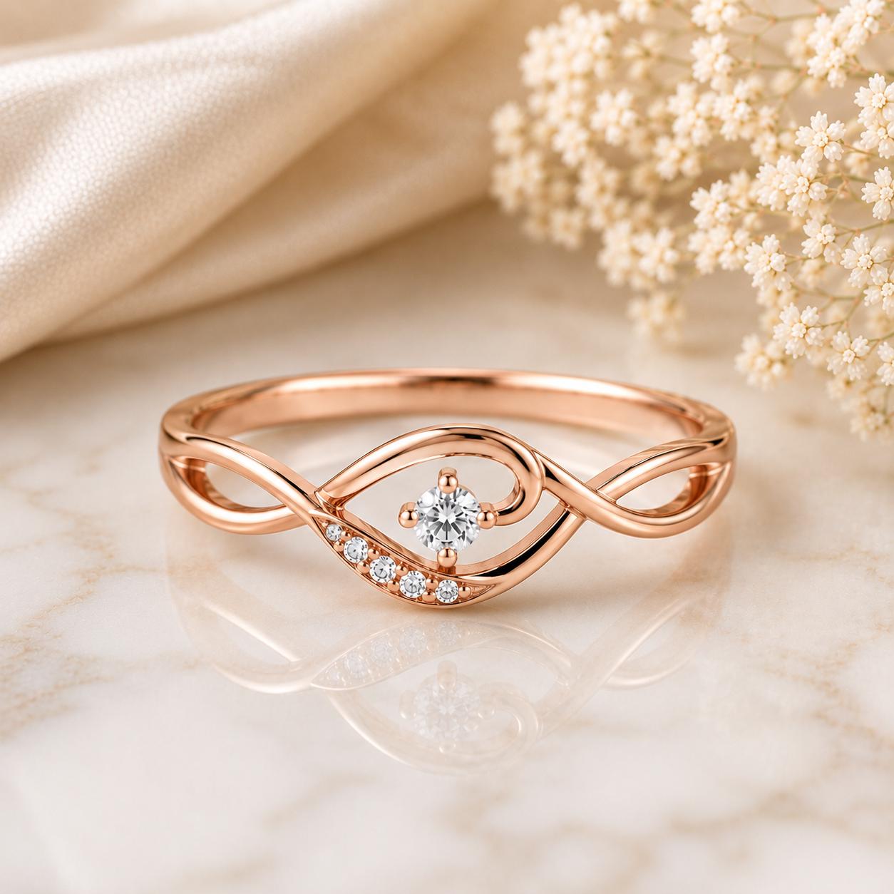 Sterling Silver Evil Eye Ring, Infinity CZ Protection Band, Minimalist Promise Ring