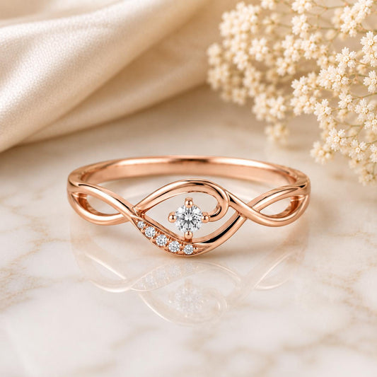 Sterling Silver Evil Eye Ring, Infinity CZ Protection Band, Minimalist Promise Ring
