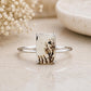 Shazar Dendrite Agate Ring, Sterling Silver, Rectangle Nature Gemstone, Minimalist Artisan Jewelry
