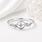 925 Sterling Silver Moissanite Leaf Vine Ring, Nature Inspired Minimalist Engagement