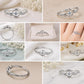 925 Sterling Silver Moissanite Leaf Vine Ring, Nature Inspired Minimalist Engagement
