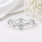925 Sterling Silver Moissanite Leaf Ring, Nature Inspired Floral Vine Band