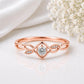 925 Sterling Silver Moissanite Leaf Ring, Nature Inspired Floral Vine Band