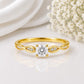 925 Sterling Silver Moissanite Engagement Ring, Round Cut Leaf Vine Nature Inspired Dainty Ring