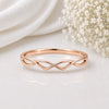 925 Sterling Silver Infinity Ring, Minimalist Dainty Band, Stackable Promise Ring