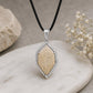 Marquise Fossil Coral Pendant, 925 Sterling Silver, Nature Stone Jewelry, Artisan Pendant