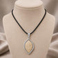 Marquise Fossil Coral Pendant, 925 Sterling Silver, Nature Stone Jewelry, Artisan Pendant