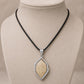 Marquise Fossil Coral Pendant, 925 Sterling Silver, Nature Stone Jewelry, Artisan Pendant