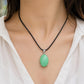 Oval Chrysoprase Pendant, 925 Sterling Silver, Natural Green Gemstone Necklace