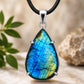 Pear Labradorite Pendant, Blue Flash Sterling Silver Necklace, Natural Gemstone Artisan Jewelry