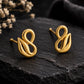 925 Sterling Silver Infinity Knot Stud Earrings, Minimalist Modern Design