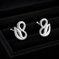 925 Sterling Silver Infinity Knot Stud Earrings, Minimalist Modern Design