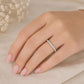 925 Sterling Silver CZ Eternity Ring, Round Cut Band, Stackable Wedding Anniversary Bridal Jewelry